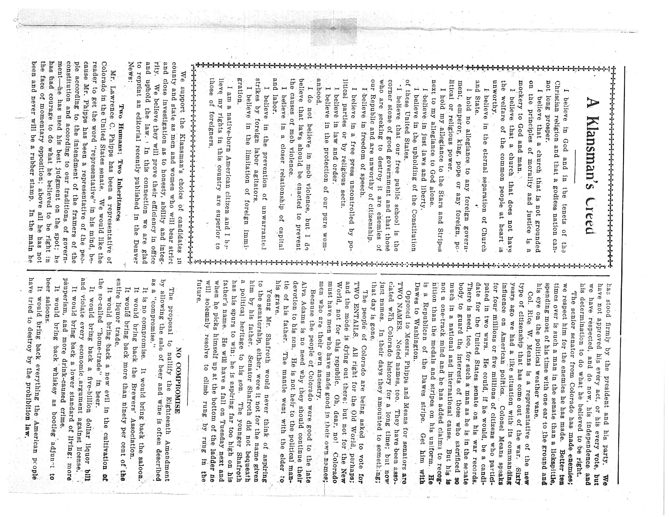 Klanvern A Summary of the Principles of the Knights of the Ku Klux Klan ...